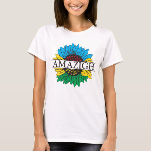 Camiseta símbolo bonito de amazigh yaz - com girassol amaz