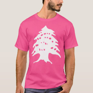 Camiseta Símbolo branco da bandeira libanesa