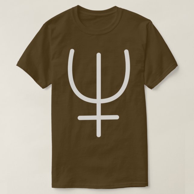 Camiseta Símbolo branco Planeta Netuno (Frente do Design)