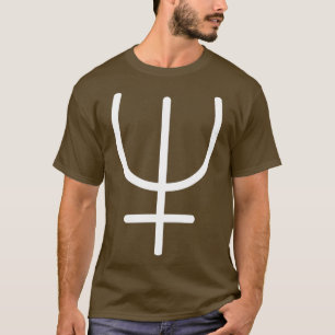 Camiseta Símbolo branco Planeta Netuno