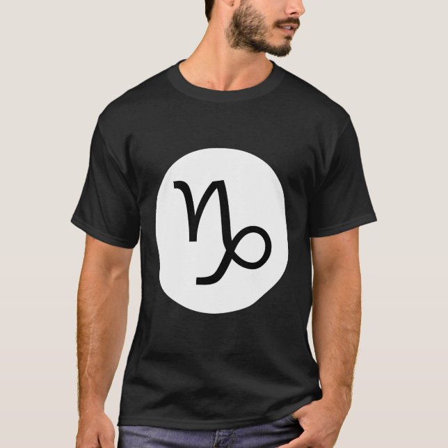 Camiseta Símbolo Capricórnio - Tee Escuro (Frente)