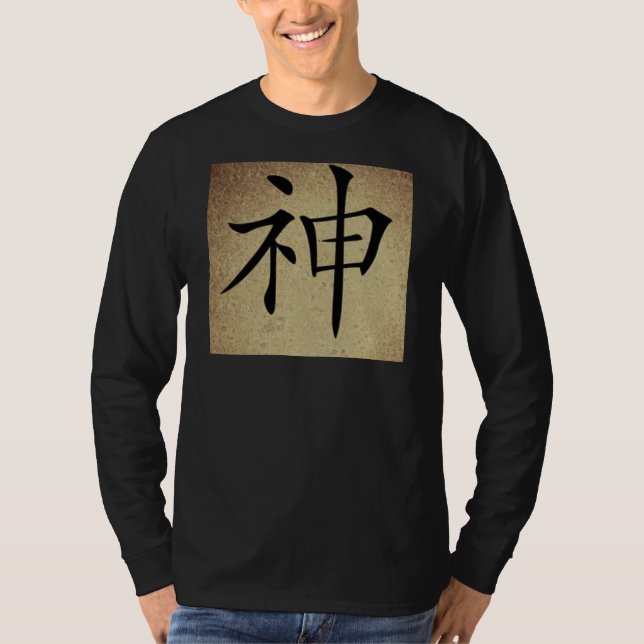 Camiseta Símbolo chinês SPIRIT Imagem de longo alcance masc (Frente)