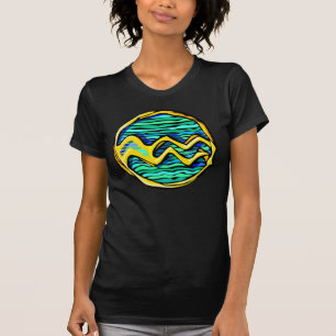 Camiseta Símbolo colorido pedra preciosa do Aquário