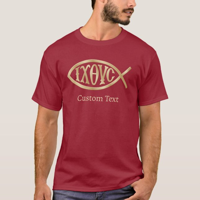 Camiseta Símbolo Cristão Ichthys (Frente)