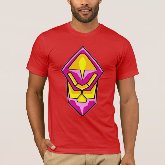 Camiseta "Símbolo Cybercore Geométrico Neon - Corda Futurís (Frente)