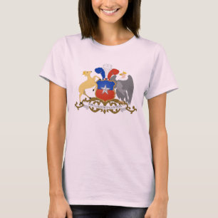 Camiseta Símbolo da Casaco Oficial das Armas do Chile