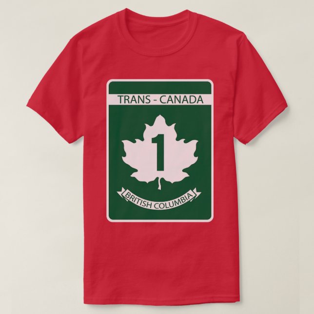Camiseta Símbolo da Colúmbia Britânica da Trans Canadá (Frente do Design)