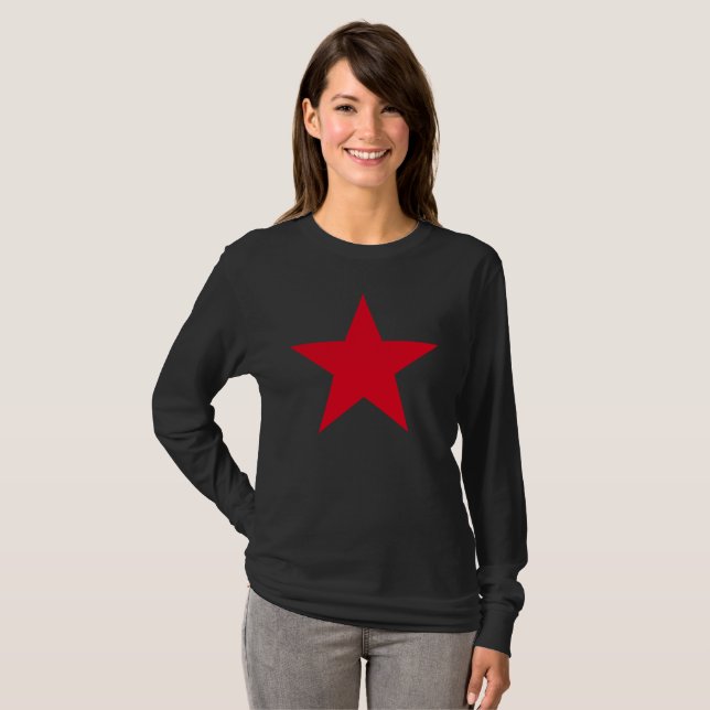 Camiseta Símbolo da Estrela Vermelha do Exército Militar Pa (Frente Completa)