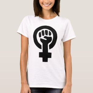 Camiseta Símbolo da feminista do poder da menina