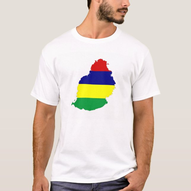 Camiseta símbolo da forma do mapa da bandeira de país de (Frente)