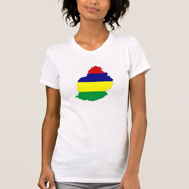 Camiseta símbolo da forma do mapa da bandeira de país de (Frente)