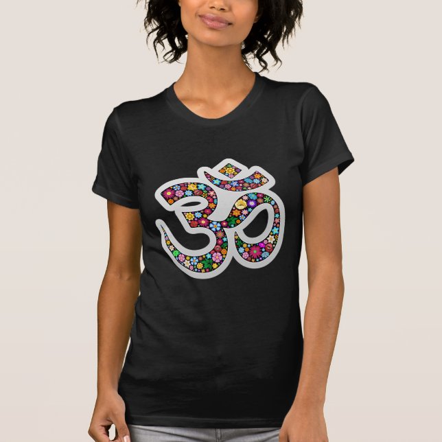 Camiseta Símbolo da ioga do OM Aum Namaste (Frente)