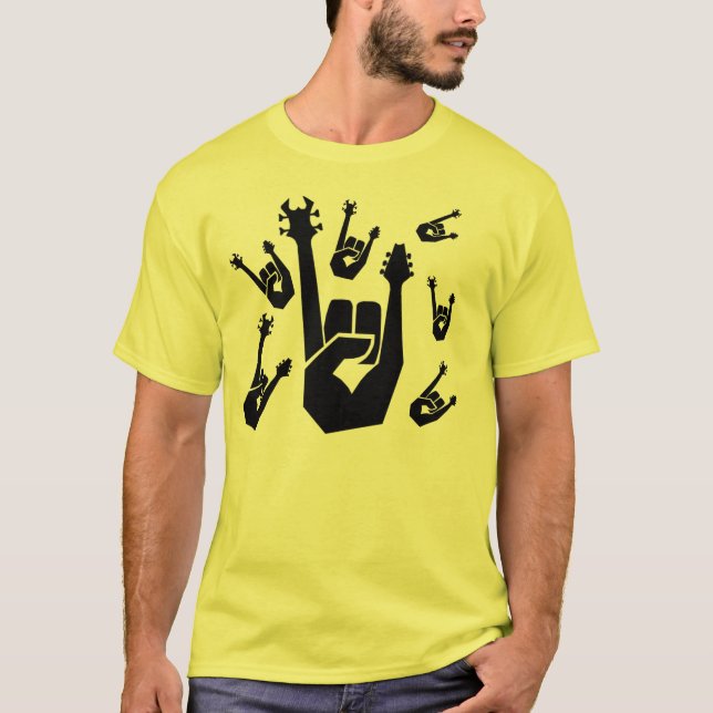 Camiseta Símbolo da mão da rocha (Frente)