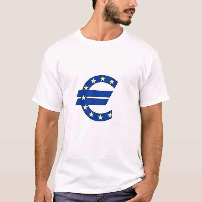 Camiseta símbolo da moeda euro sinal (Frente)