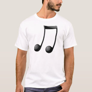 Camiseta símbolo da nota da música