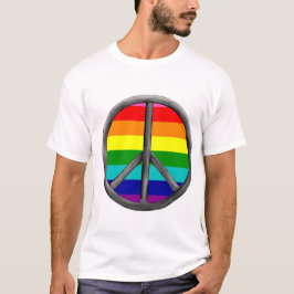 Camiseta Símbolo da Paz do Arco-íris Orgulho LGBTQ