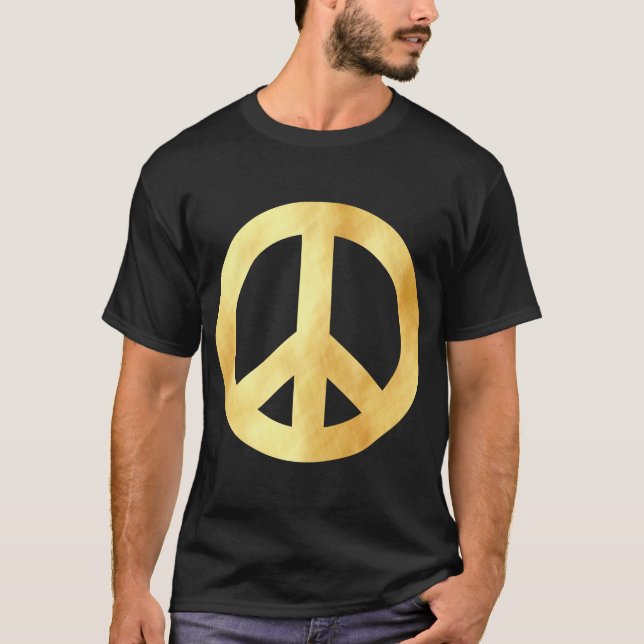 Camiseta Símbolo da Paz em Ouro Macio (Frente)