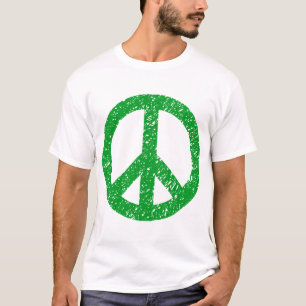 Camiseta Símbolo da Paz Rabiscado - Verde Grama
