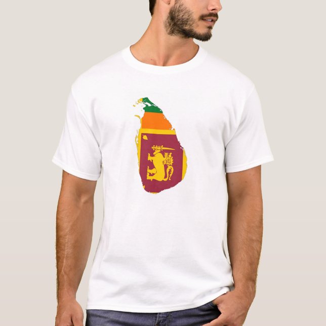 Camiseta símbolo da silhueta da forma do mapa da bandeira (Frente)