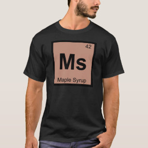 Camiseta Símbolo da Tabela Periódica da Química do Xarope d