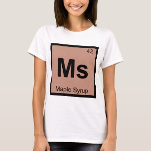 Camiseta Símbolo da Tabela Periódica da Química do Xarope d