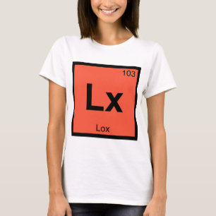 Camiseta Símbolo da Tabela Periódica de Química Lx - Lox