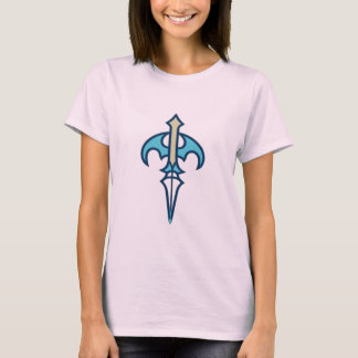 Camiseta Símbolo de Adaga de Asa de Morcego Verde Azul