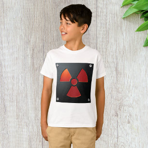 Camiseta Símbolo de Alerta de Radiação Sinal de Metal Indus