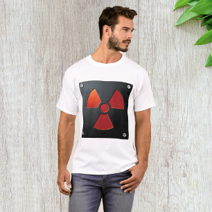 Camiseta Símbolo de Alerta de Radiação Sinal de Metal Indus