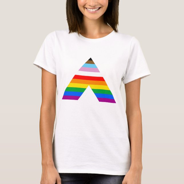 Camiseta Símbolo de Ally do POC LGBTQ (Frente)