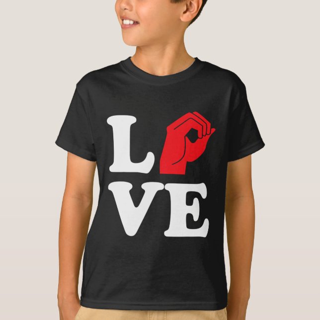 Camiseta Símbolo de Amor Asl (Frente)