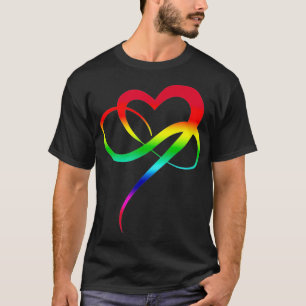 Camiseta Símbolo de amor de arte LGBTQ Arco Arco-Íris Infin