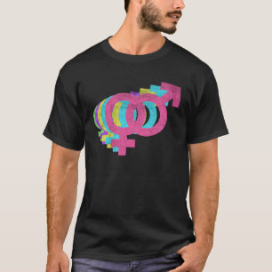 Camiseta Símbolo de amor masculino feminino dos anos 80 Cor