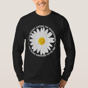 Camiseta Símbolo De Amor Pela Paz E Flor Selvagem Pertencem