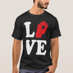Camiseta Símbolo de amor surdo ASL
