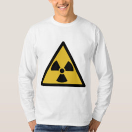 Camiseta Símbolo de aviso de radiação (perigo radioativo)
