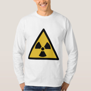 Camiseta Símbolo de aviso de radiação (perigo radioativo)