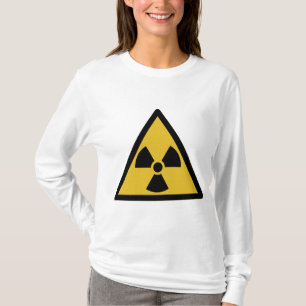 Camiseta Símbolo de aviso de radiação (perigo radioativo)