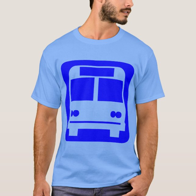 Camiseta Símbolo de barramento - Azul (Frente)