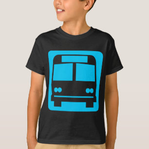 Camiseta Símbolo de barramento - Azul-céu