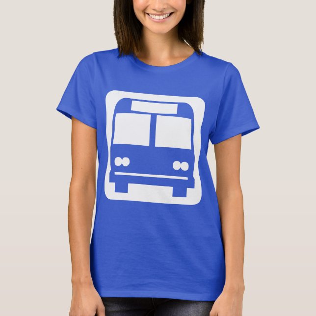 Camiseta Símbolo de barramento - Branco a Escuro (Frente)