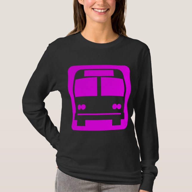 Camiseta Símbolo de barramento - Magenta (Frente)