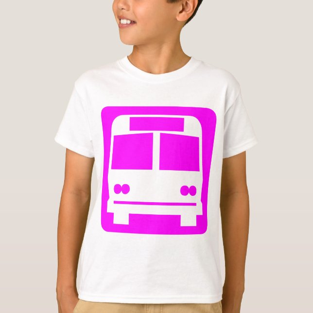 Camiseta Símbolo de barramento - Magenta (Frente)