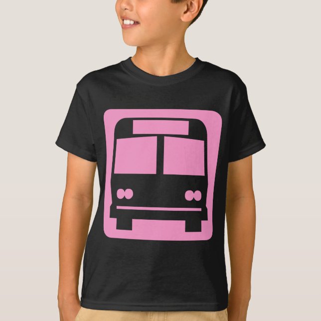 Camiseta Símbolo de barramento - Rosa (Frente)
