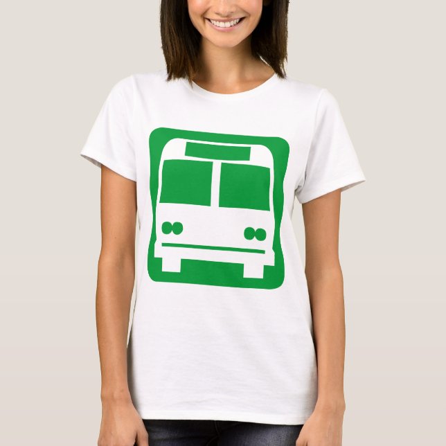 Camiseta Símbolo de barramento - Verde-grama (Frente)