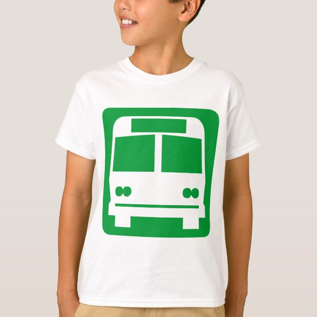 Camiseta Símbolo de barramento - Verde-grama (Frente)