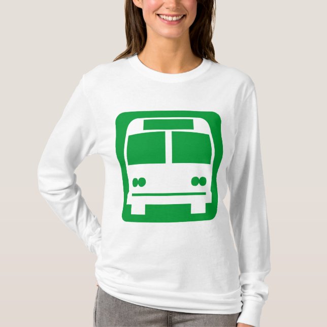 Camiseta Símbolo de barramento - Verde-grama (Frente)