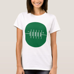 Camiseta Símbolo de Baterias dentro de um círculo