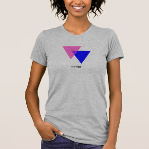Camiseta Símbolo de Biângulos Bissexuais - Tee de Mulher 