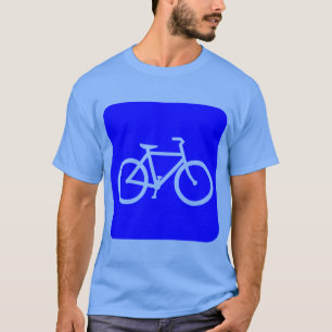 Camiseta Símbolo de Bicicleta - Azul